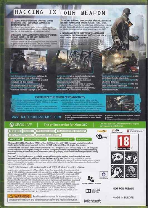 Watch Dogs - XBOX 360 (B Grade) (Genbrug)